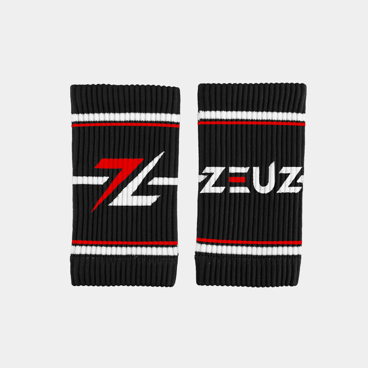 ZEUZ Zweetbanden zwart/rood/wit – zachte en absorberende sweat bands voor training en sport