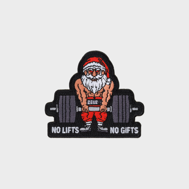 ZEUZ No Lifts No Gifts Santa Patch