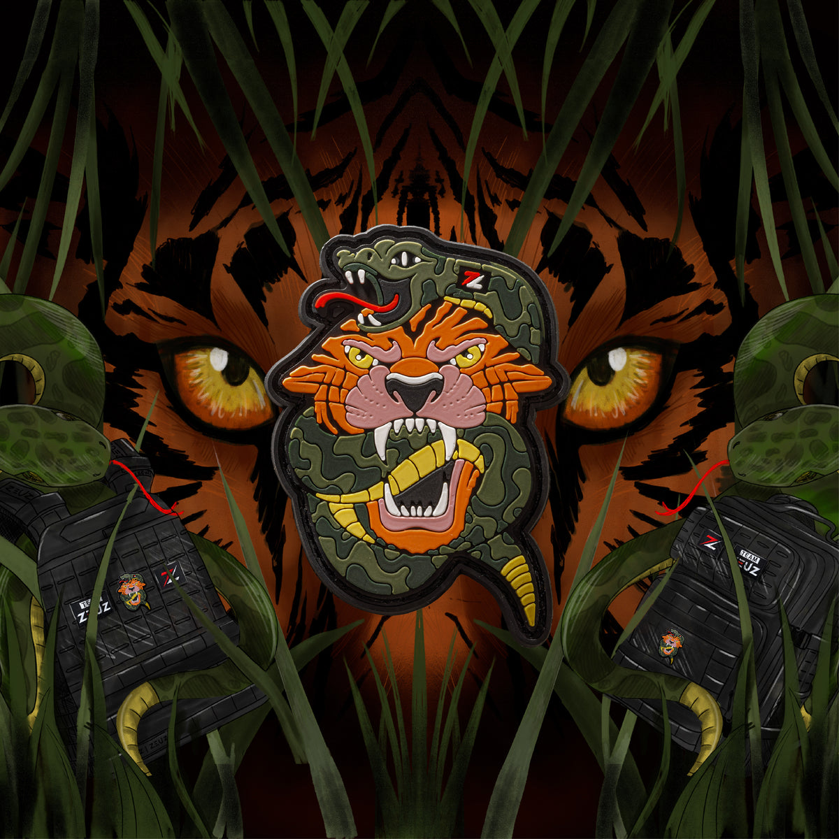 ZEUZ Serpente e Tigre Patch