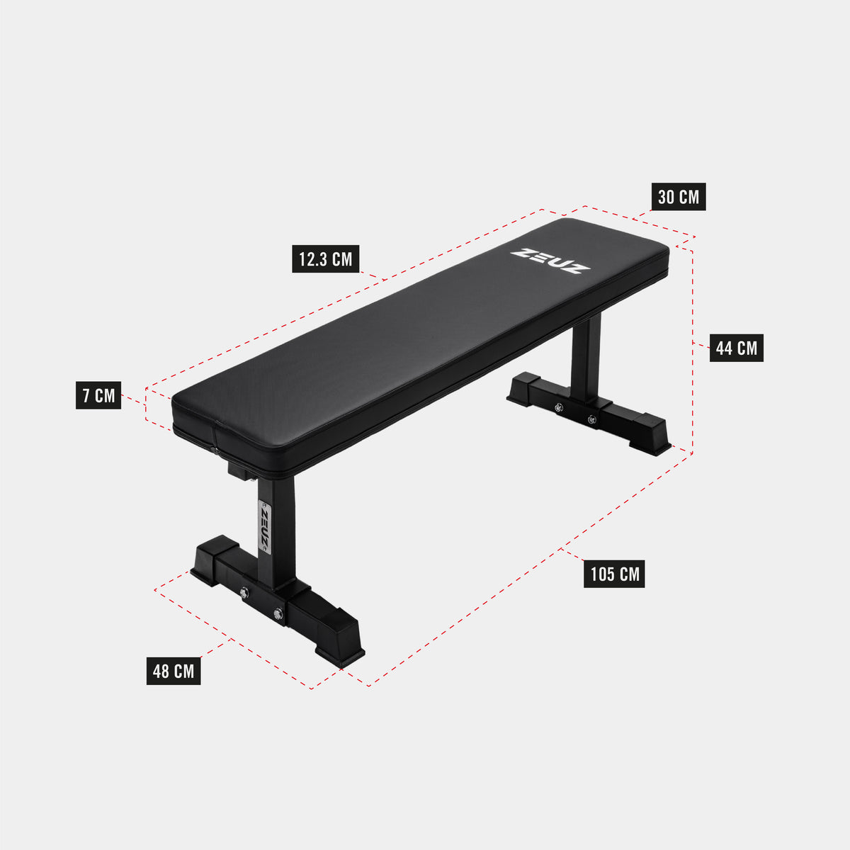 ZEUZ Banc de musculation plat - FBRX100