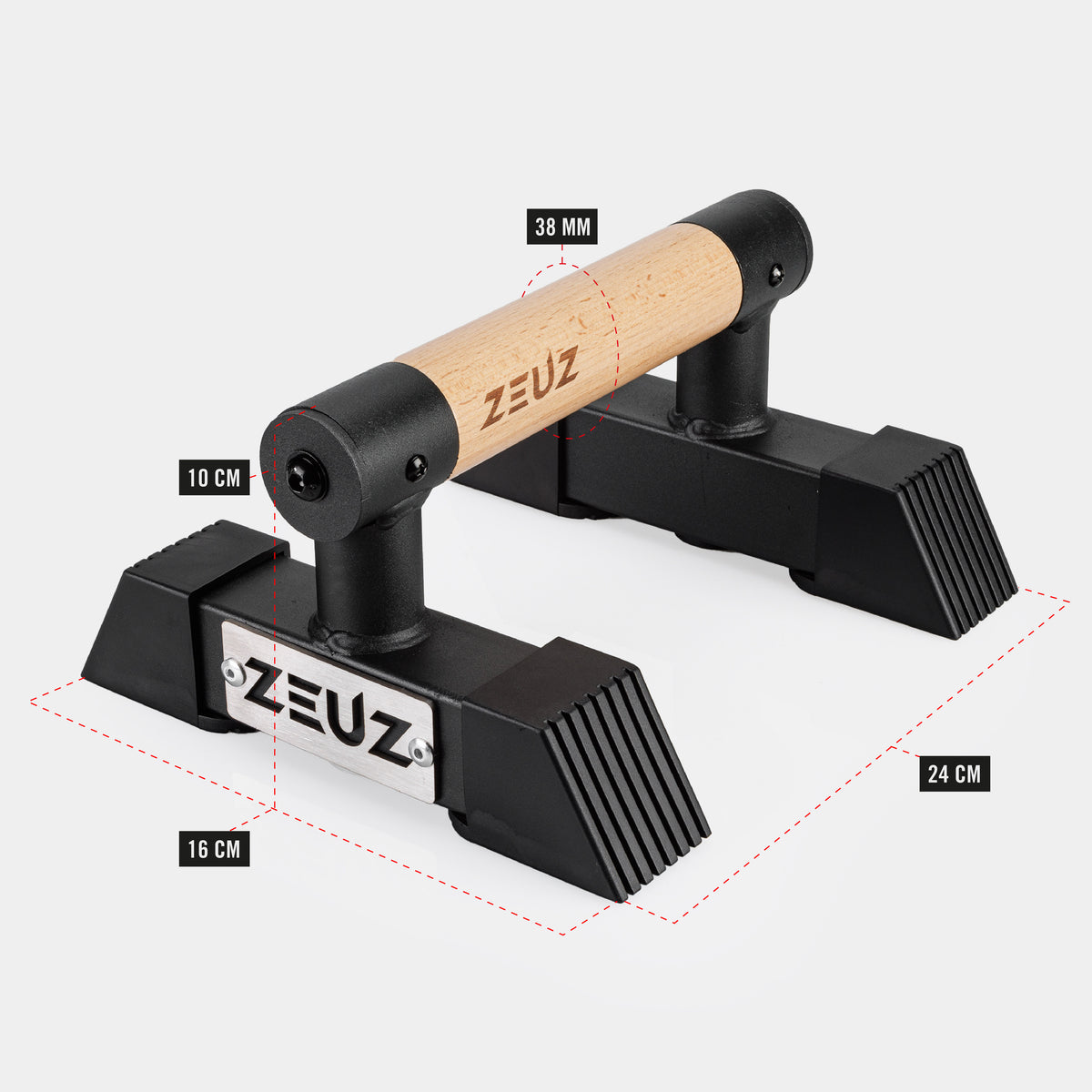 ZEUZ Houten & Metalen Parallettes - Klein