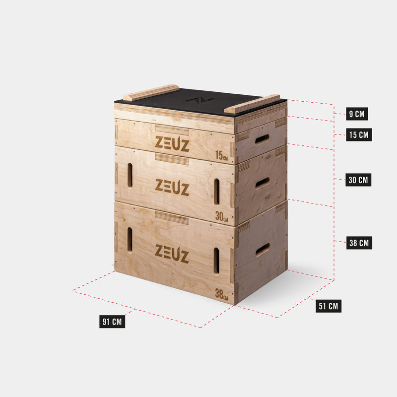 ZEUZ Wooden Jerk Blocks Set