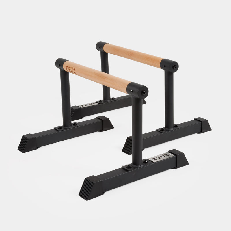 ZEUZ Houten & Metalen Parallettes - Medium