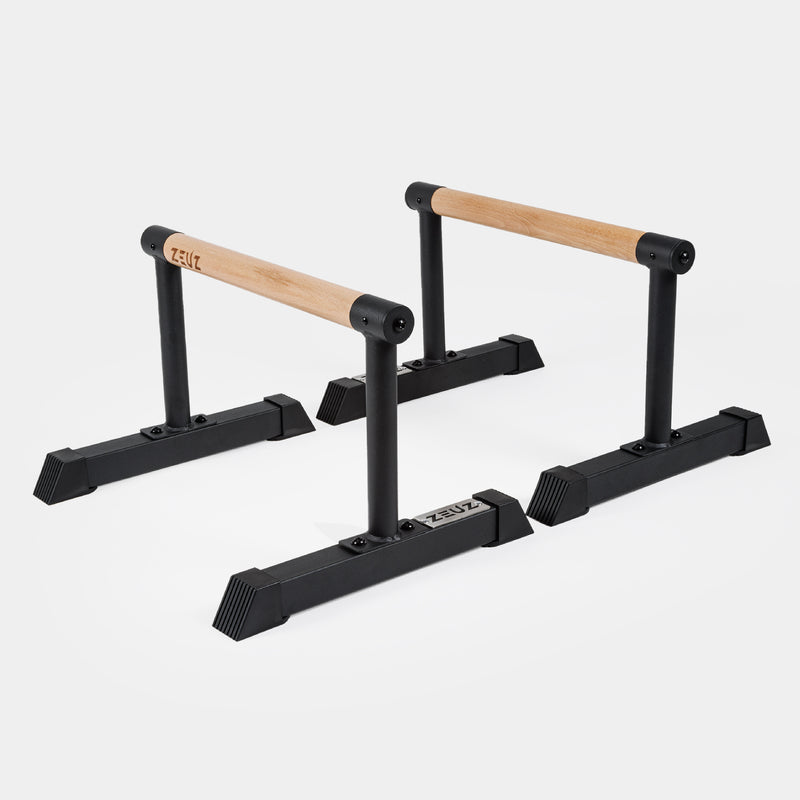 ZEUZ Houten & Metalen Parallettes - Medium