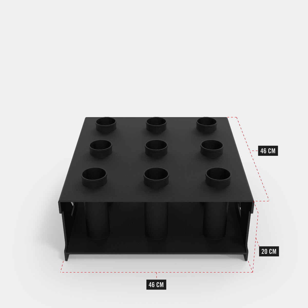 ZEUZ Support de rangement pour barres - Vertical - 9 barres