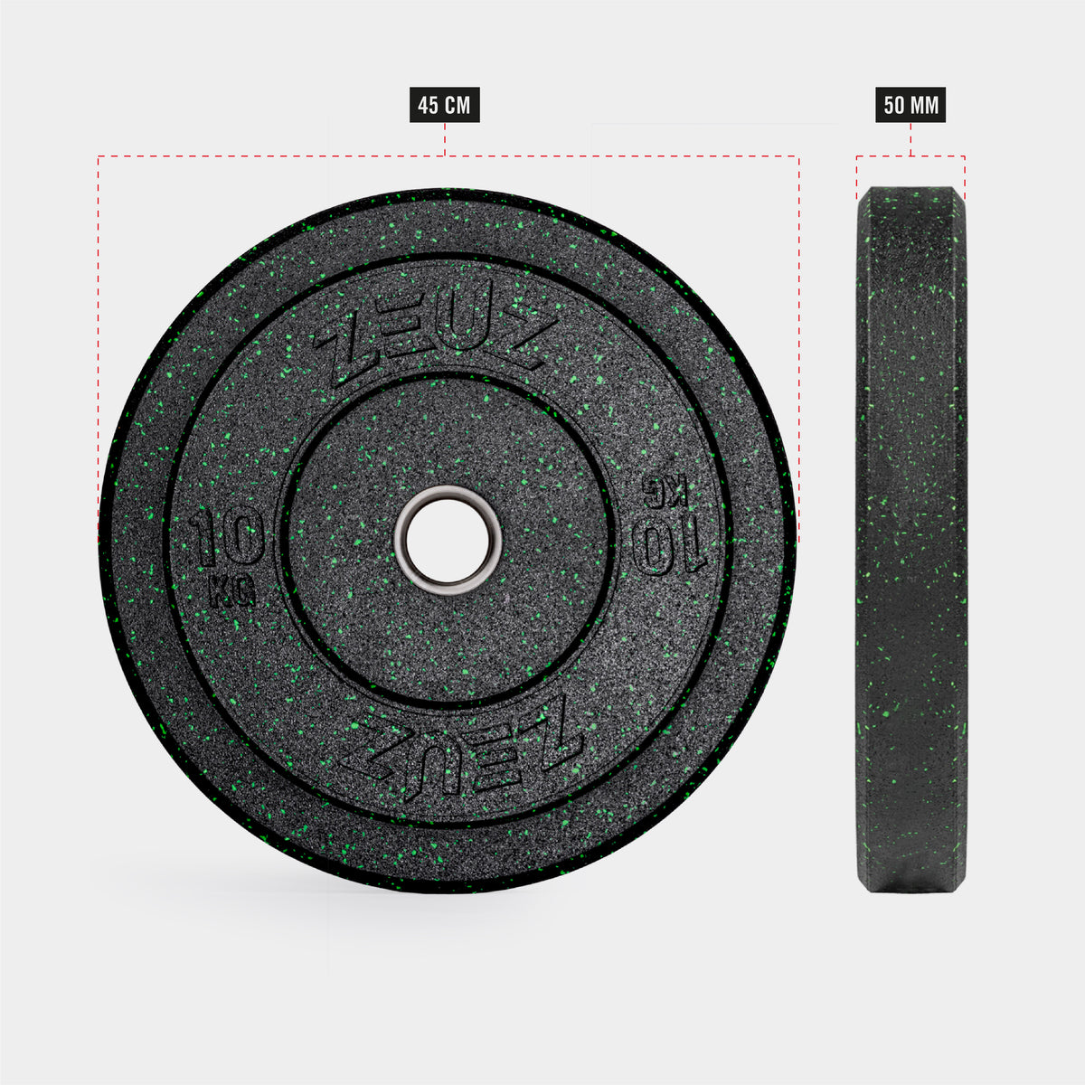 ZEUZ Bumper Plates Set - 5 & 10 KG