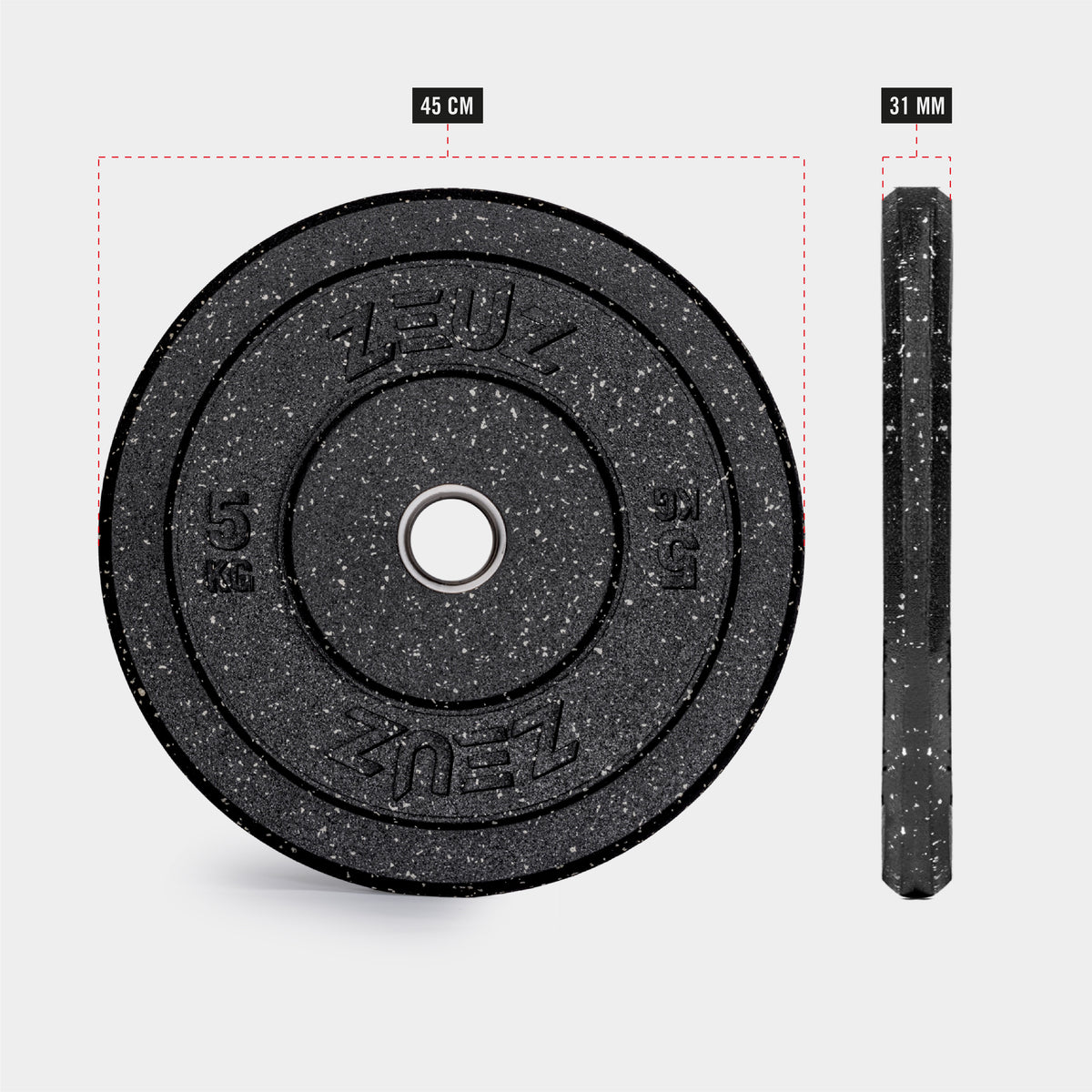 ZEUZ Bumper Plates Set - 5 & 10 KG