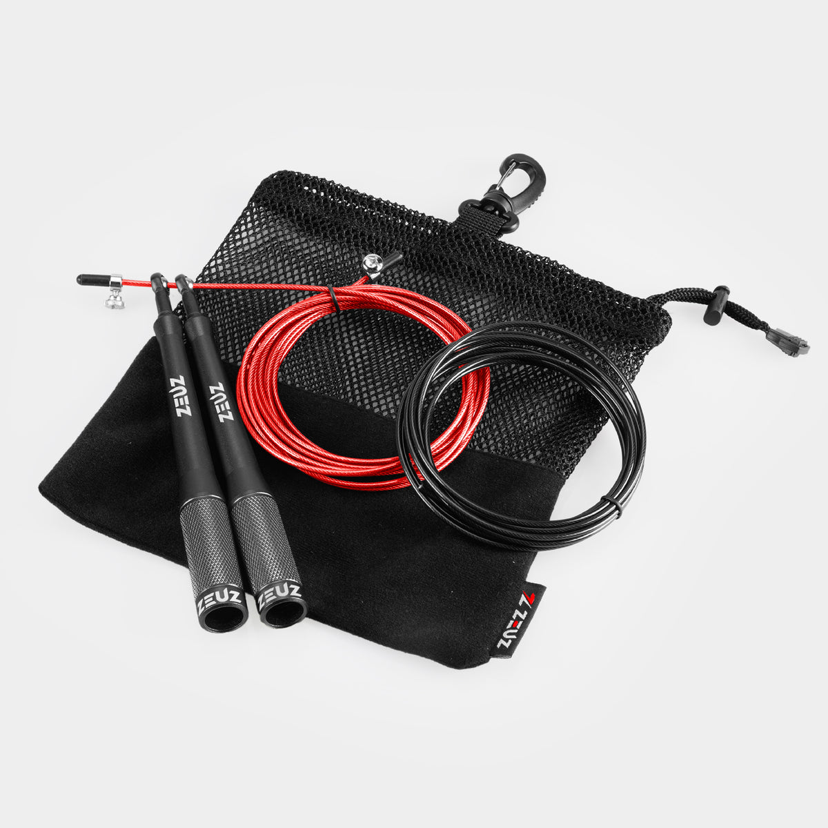 ZEUZ SR-2 Springtouw set zwart – inclusief extra kabel en opbergzakje