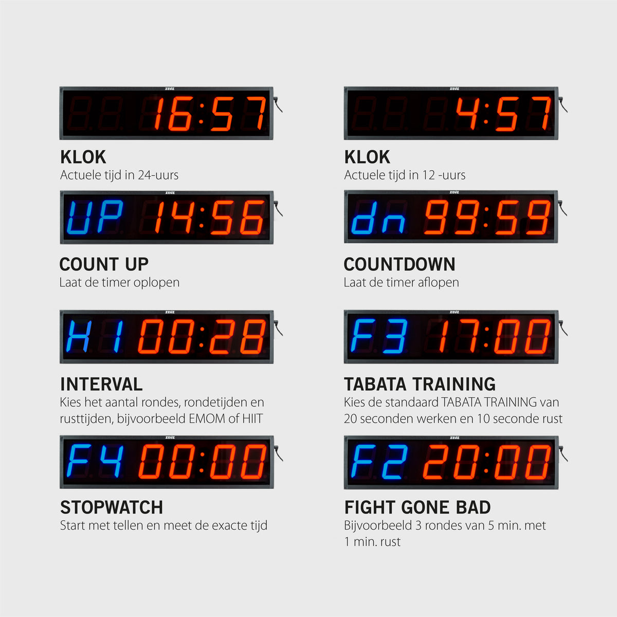 ZEUZ Fitness Interval Timer - Large