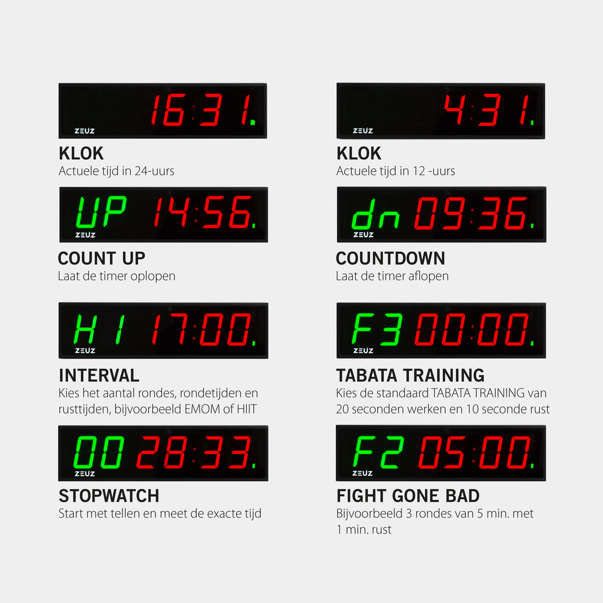 ZEUZ Fitness Intervall-Timer - Mittel