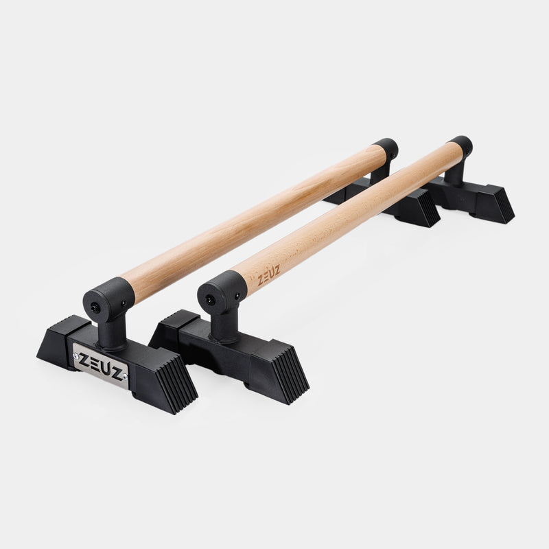 ZEUZ Houten & Metalen Parallettes - Lang