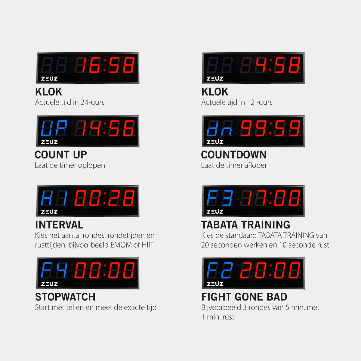 ZEUZ Fitness Interval Timer - XL