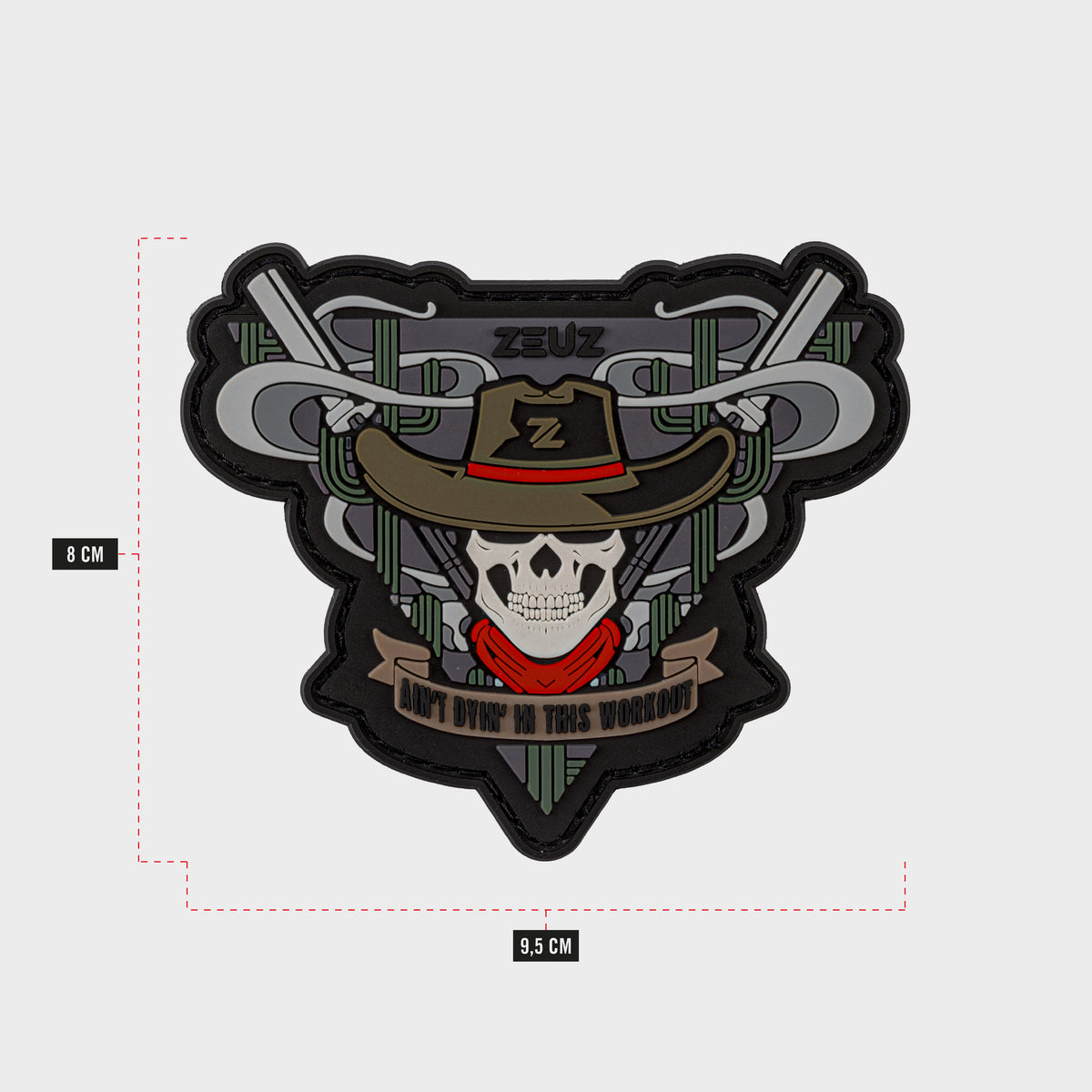 ZEUZ Patch de crâne de cowboy