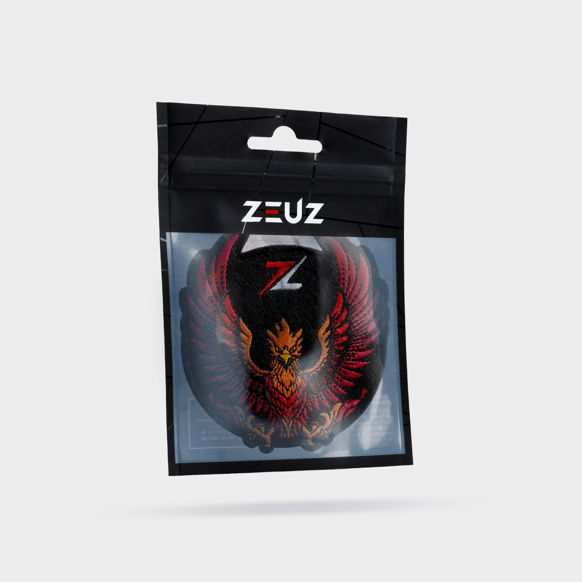 ZEUZ Phoenix patch in de verpakking
