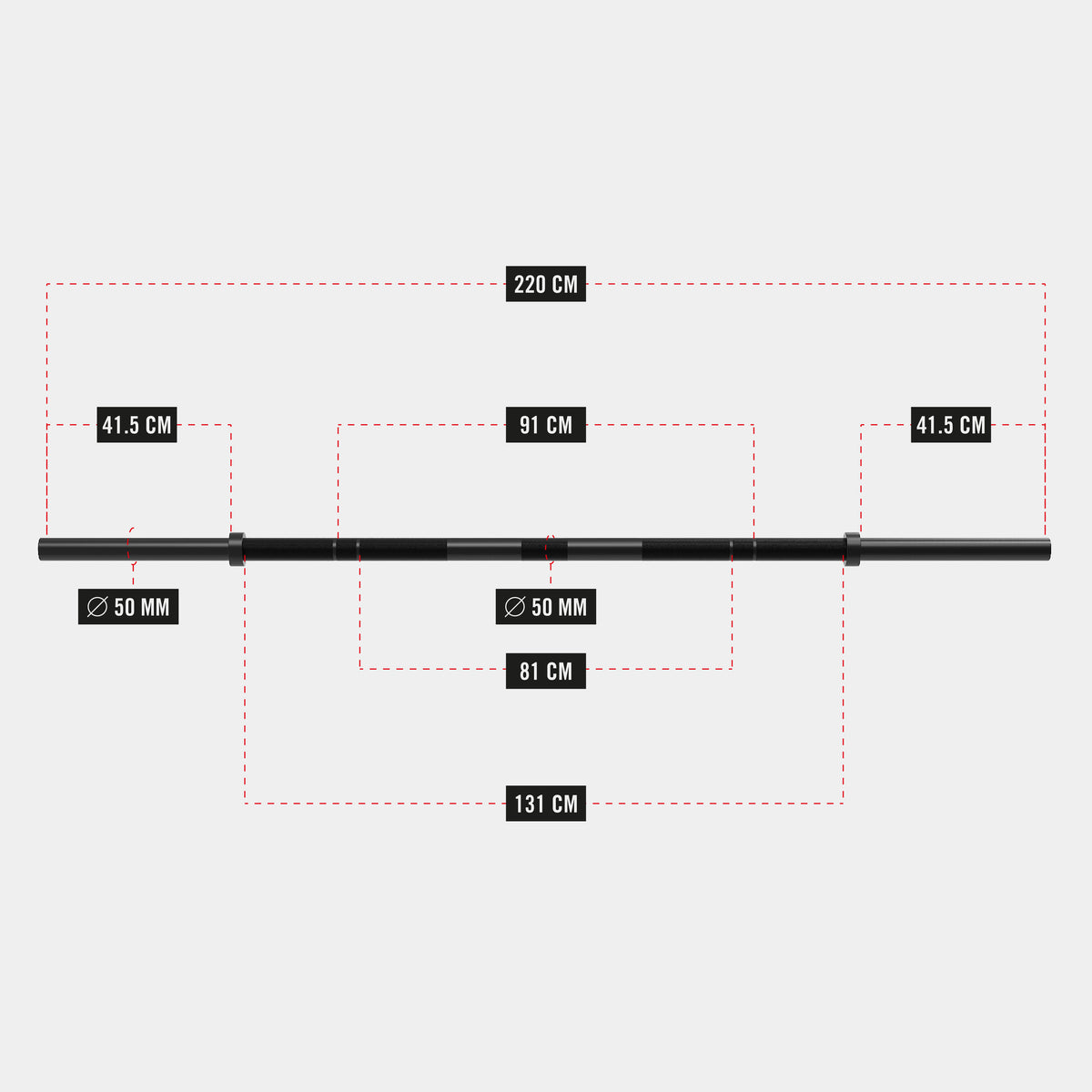 ZEUZ Axle Bar – 20 KG