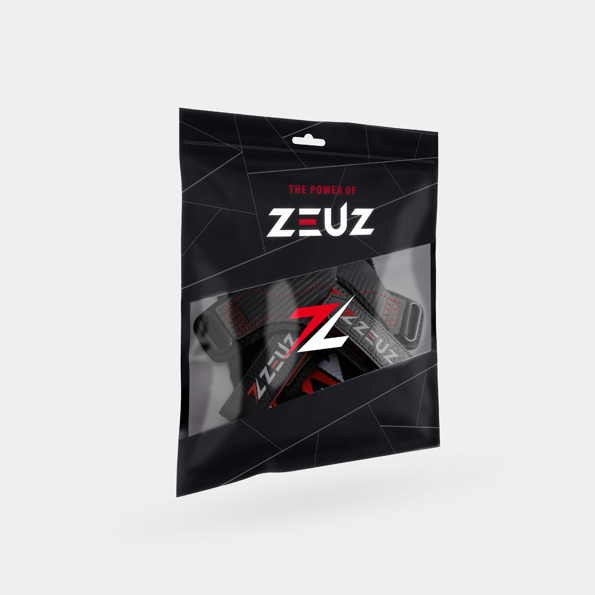 ZEUZ Ultra Plus No Chalk Fitness Grips - Rood – verpakking