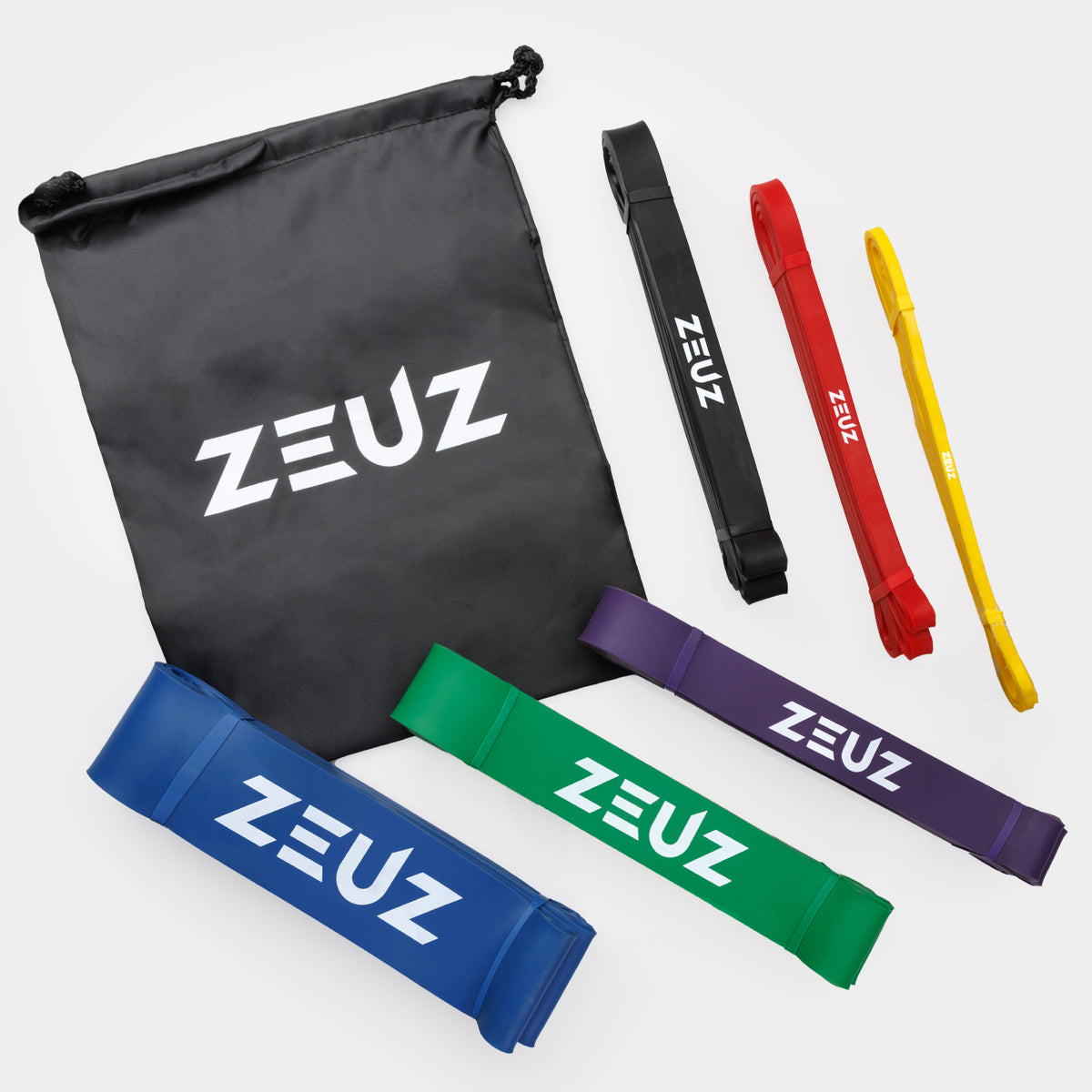 ZEUZ Powerbands set inclusief opbergtasje – handig voor transport en opbergen