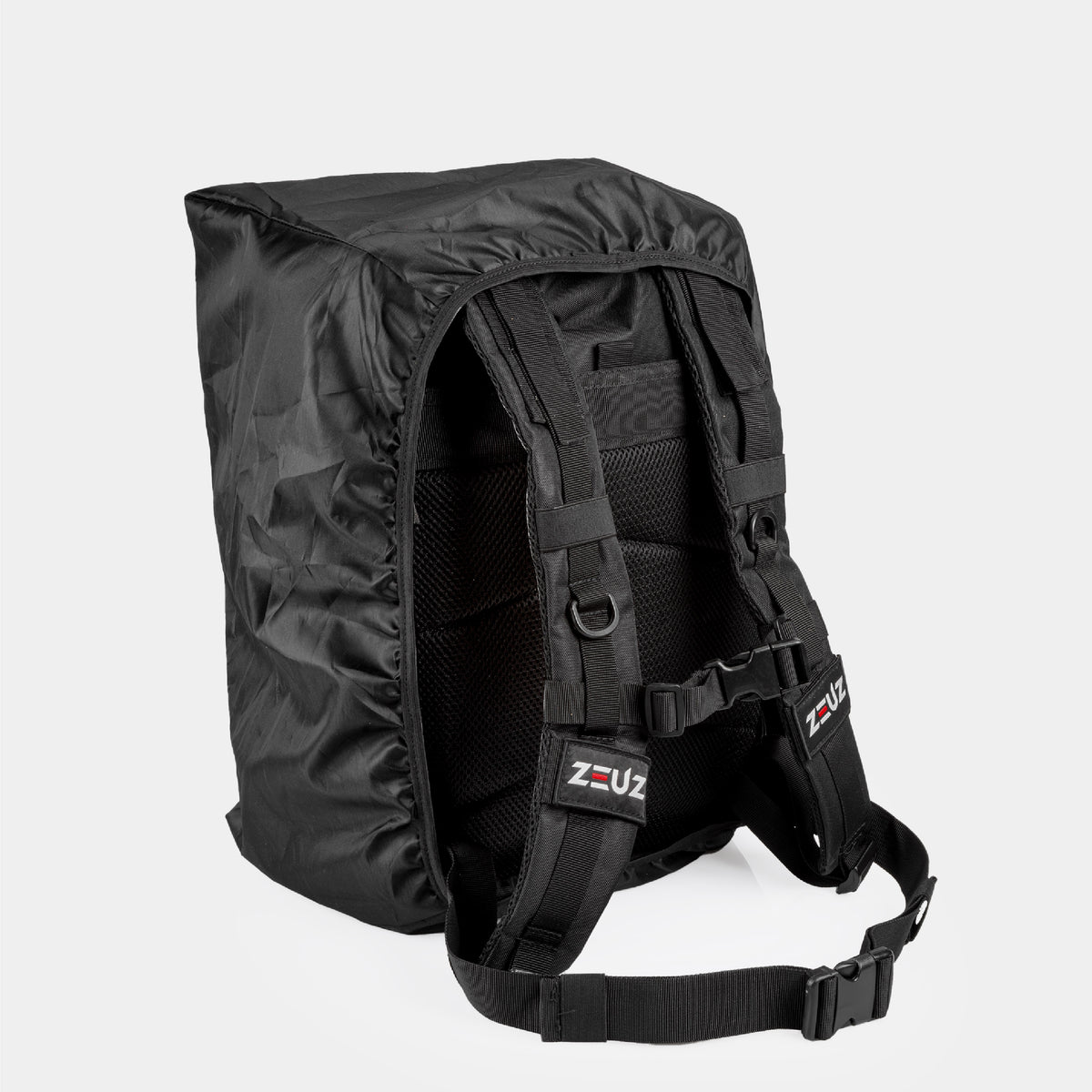ZEUZ Tactical Rugzak zwart met bijpassende regencover – bescherming tegen regen