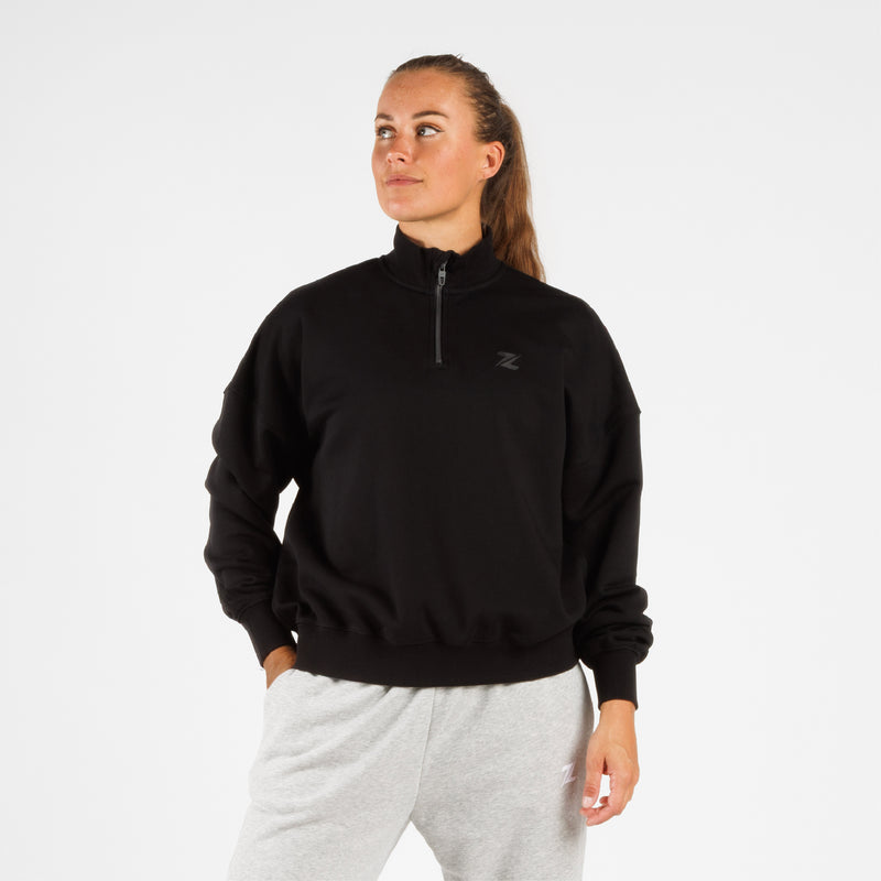 ZEUZ Pull Confort Surdimensionné 1/4 Zip - Dames
