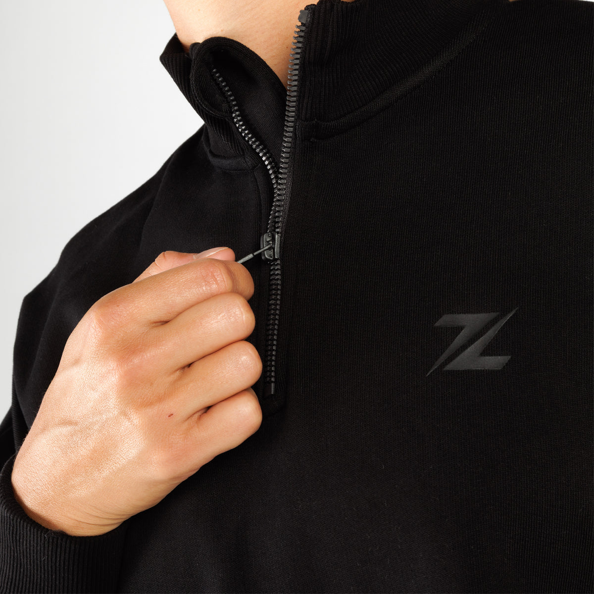 Suéter de comodidad extragrande ZEUZ con cremallera 1/4 - Damas