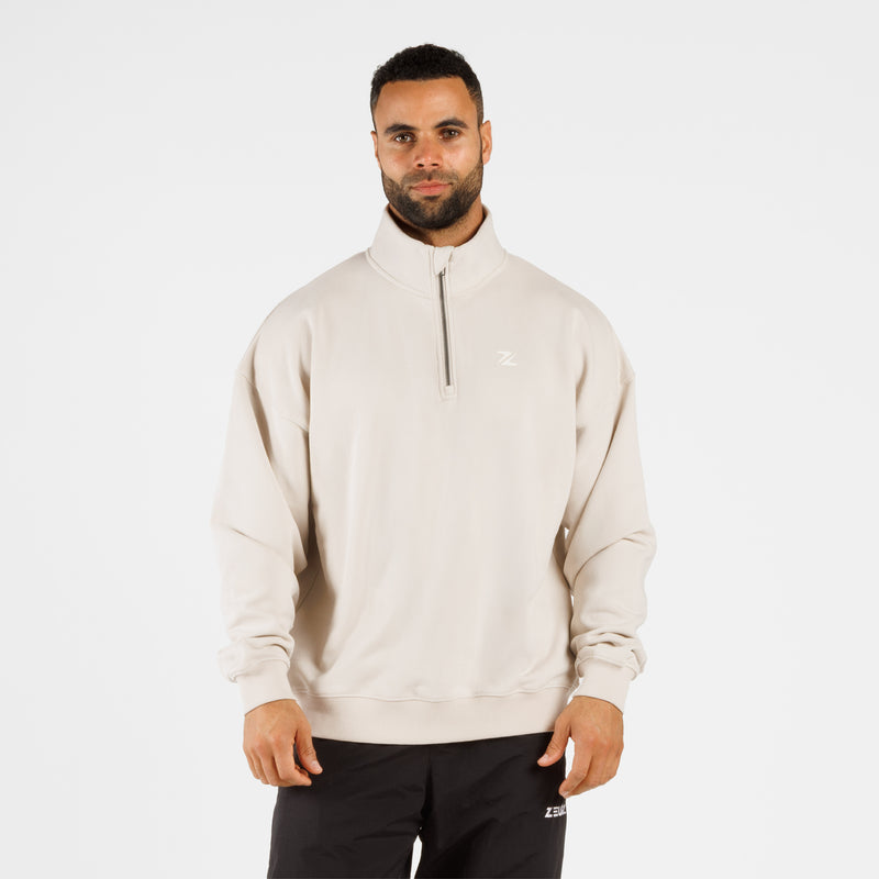 ZEUZ Oversized Comfort Sweater 1/4 Zipper - Heren